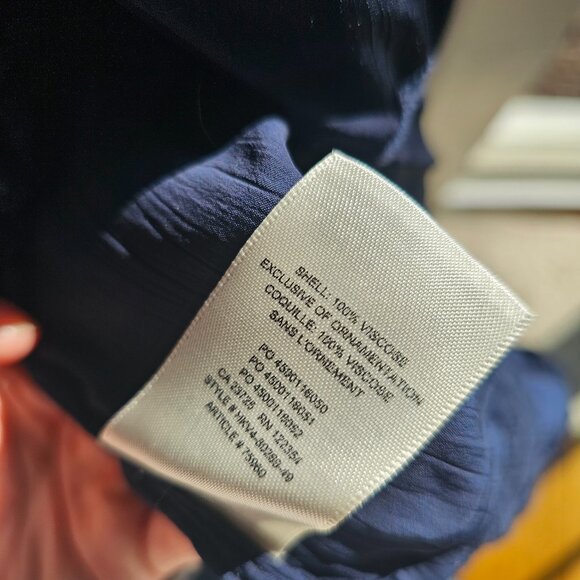 Dark Navy Wilfred Dark Academia Silky Dress - Picture 8 of 8